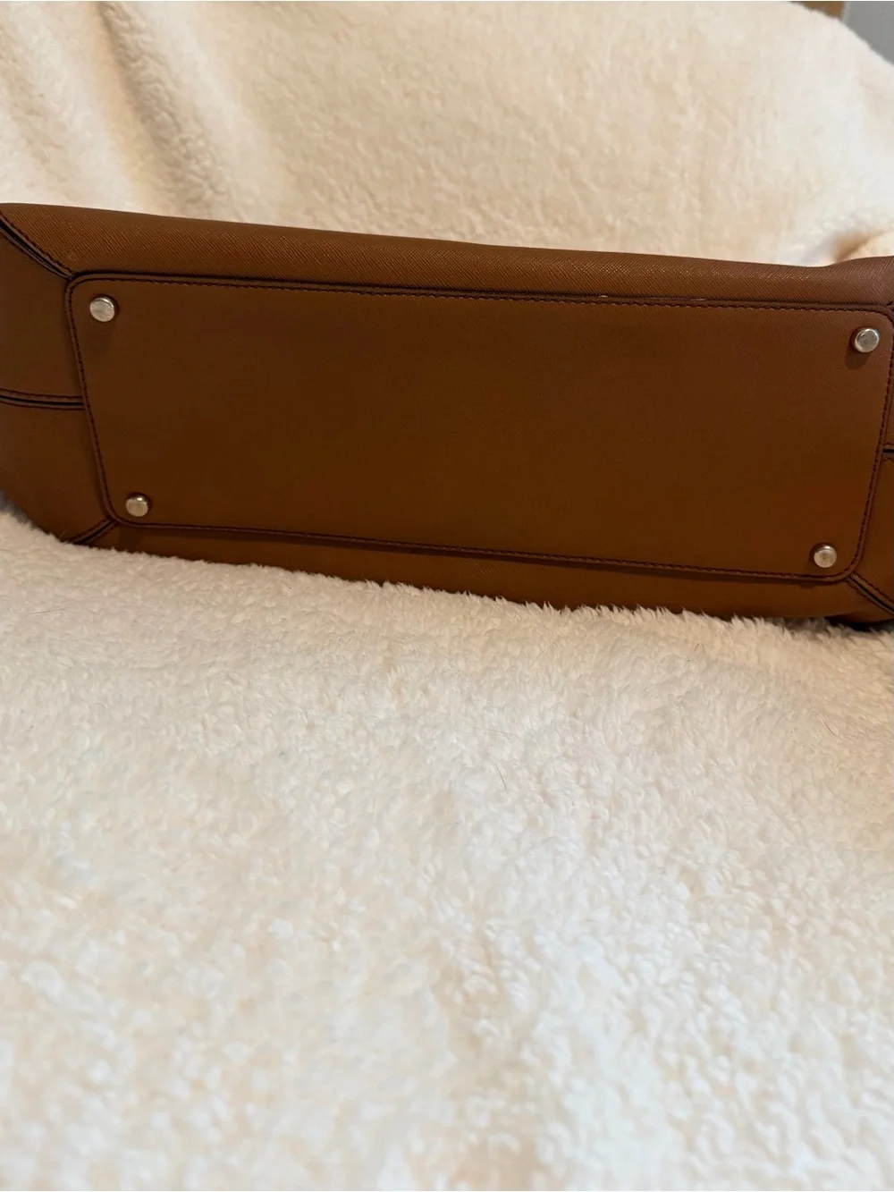 kate spade Caramel Brown Saffiano Leather Tote